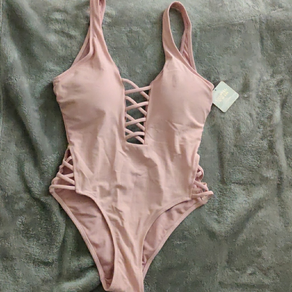 Coastal Waves Pink Swimwear